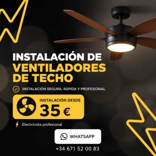 Instalación ventiladores de techo