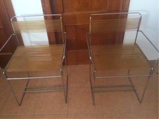 2 Sillas Vintage Metal y Goma