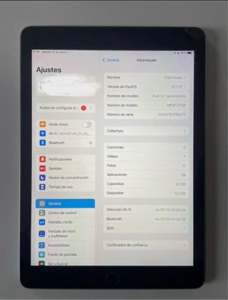 iPad 5ª Gen 32GB WiFi Space Gray