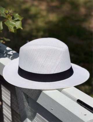 Sombrero de verano blanco talla 62 cm