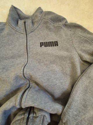 Sudadera Puma Gris Media Cremallera