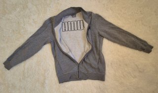 Sudadera Puma Gris Media Cremallera
