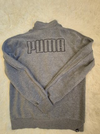 Sudadera Puma Gris Media Cremallera