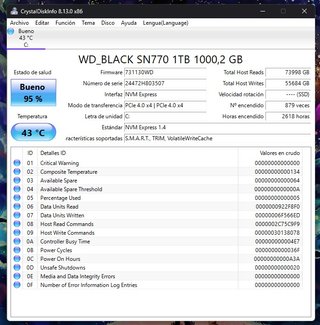 WD Black SN770 1TB SSD NVMe (garantía hasta 2030)