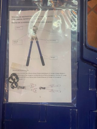 Herramienta Prensado Manual Cabezal Rotativo