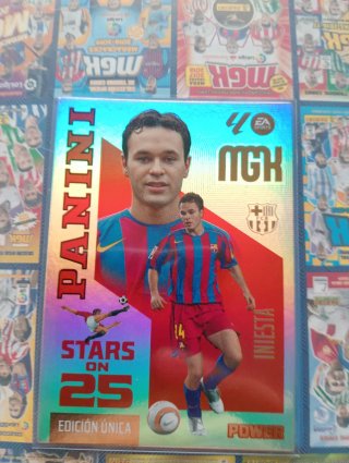 Panini Mega Cracks Iniesta Stars on 25