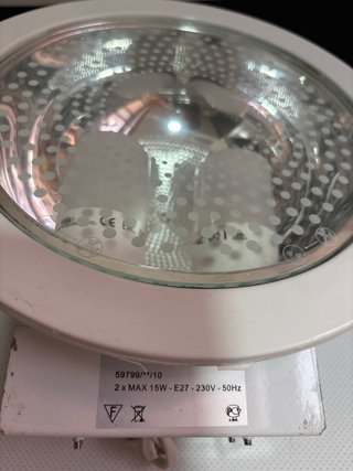Plafón empotrable 2xE27 - 230V