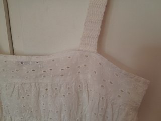Top Mango Crochet Tirantes Blanco Talla S nuevo