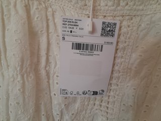 Top Mango Crochet Tirantes Blanco Talla S nuevo