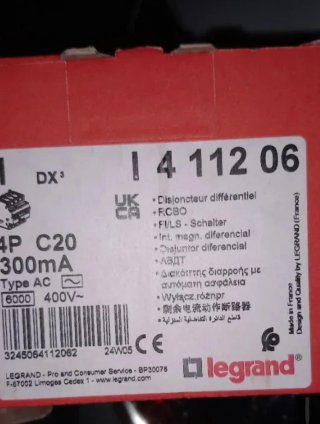 Legrand Diferencial 4P 20A 300mA Tipo AC (1411206)