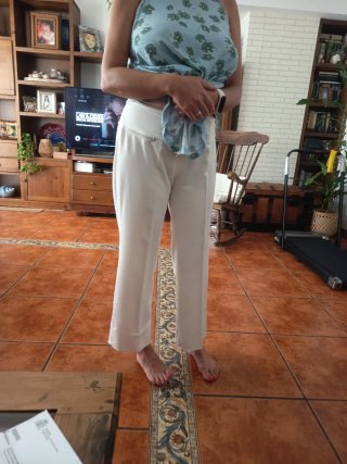 Pantalones Palazzo Beige Mujer