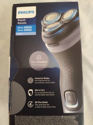 Máquina de afeitar Philips negra y gris