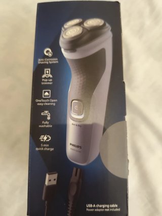 Máquina de afeitar Philips negra y gris