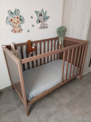 Conjunto Cuna y Cómoda Cambiador Madera