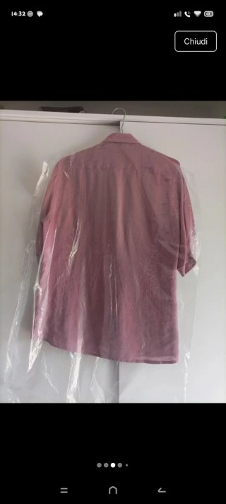 Camicia uomo manica corta rosa