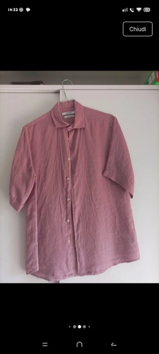 Camicia uomo manica corta rosa
