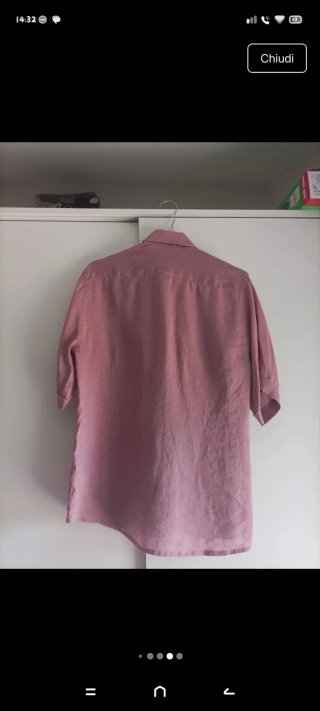 Camicia uomo manica corta rosa
