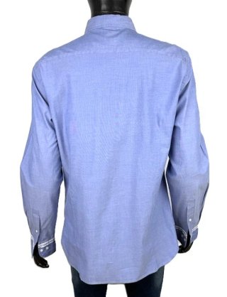 Marina Yachting Camicia Uomo 43 \ XL Slim Azzurra