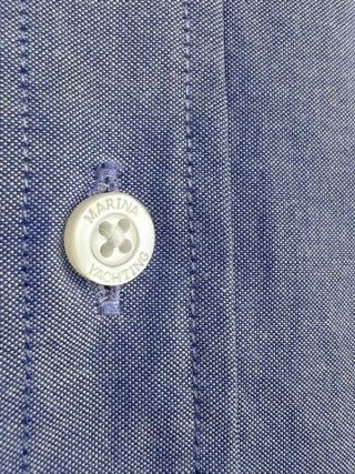 Marina Yachting Camicia Uomo 43 \ XL Slim Azzurra
