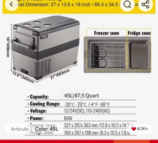 Nevera Portátil 12V 45L con Compresor - A Estrenar