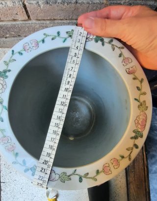 Paragüero porcelana flores y pájaros