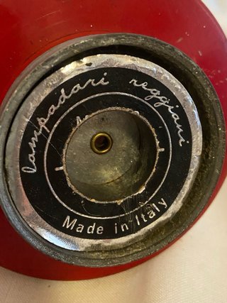 Lampada Eyeball Reggiani magnetica Rossa vintage