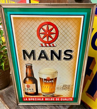 Insegna Vintage Birra MANS "Spéciale Belge" – mint