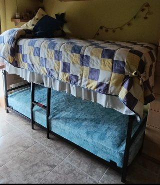 Litera plegable con 2 colchones 90cm