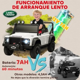 Coche eléctrico infantil Defender Blanco