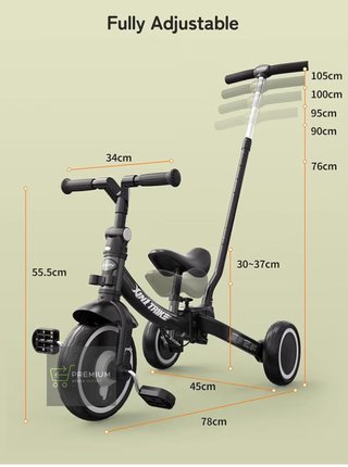 besrey Triciclo para niños pequeños 7 en 1