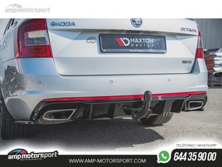 DIFUSOR TRASERO SKODA OCTAVIA MK3 RS 2013-2019 NEGRO BRILLO
