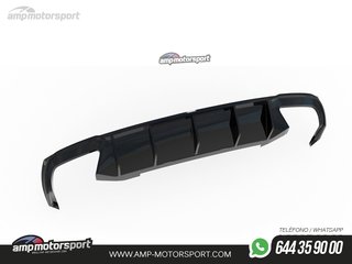 DIFUSOR TRASERO SKODA OCTAVIA MK3 RS 2013-2019 NEGRO BRILLO