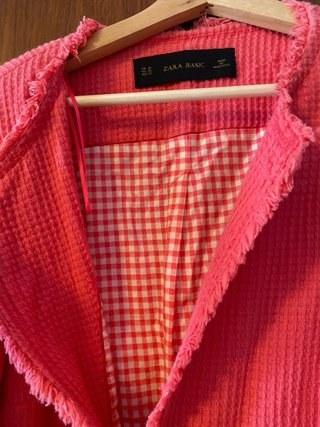 Chaqueta Zara Basic color coral  Corta