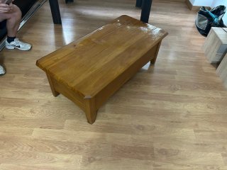 Mesa de salón madera maciza 119x59x42 cm