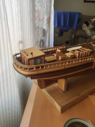 Maqueta Goleta Francesa a medio construir