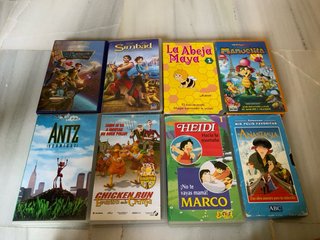 Lote 8 Películas VHS Infantiles (Español)