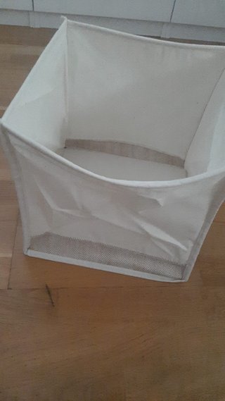 Caja de almacenaje de tela y yute