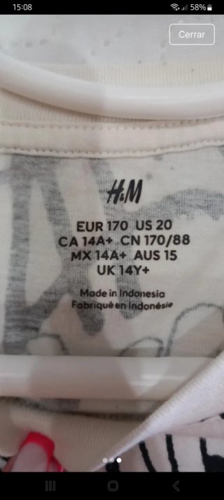Camiseta H&M niño T14 graffiti