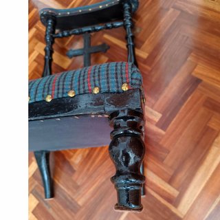 Reclinatorio madera con Cruz (Prie-dieu) Vintage