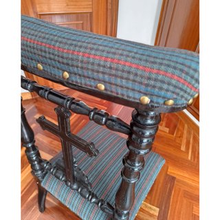 Reclinatorio madera con Cruz (Prie-dieu) Vintage