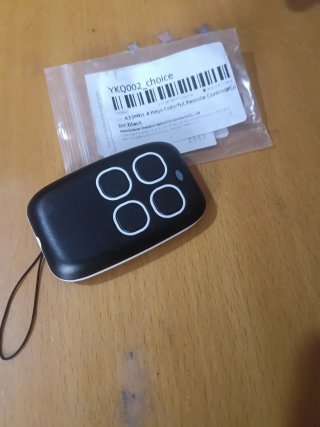 Mando Garaje Universal 433MHz 4 Teclas Negro