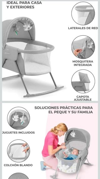 PACK Cuna Bebé Multifuncional Gris