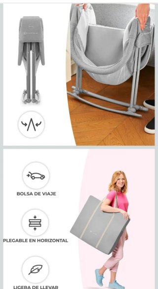 PACK Cuna Bebé Multifuncional Gris