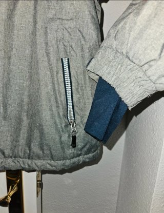 Chaqueta de nieve hombre gris y blanca
