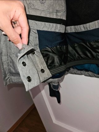 Chaqueta de nieve hombre gris y blanca