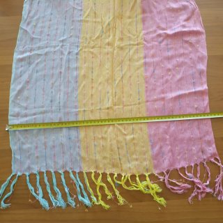Foulard Pareo Multicolore con Frange