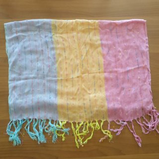 Foulard Pareo Multicolore con Frange