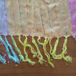 Foulard Pareo Multicolore con Frange