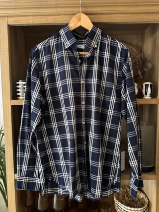 Camisa Pedro del Hierro cuadros azul y blanco