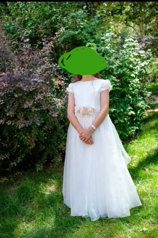 Vestido de comunión Tizzas blanco niña